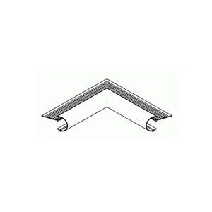 Aluminium Binnenhoek Kraal 26 x 500 x 500 mm Zwart, RAL9005