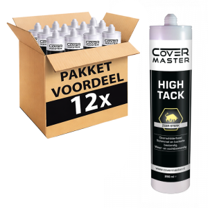12 stuks High Tack Kit 290 ml (zwart) - pakketvoordeel
