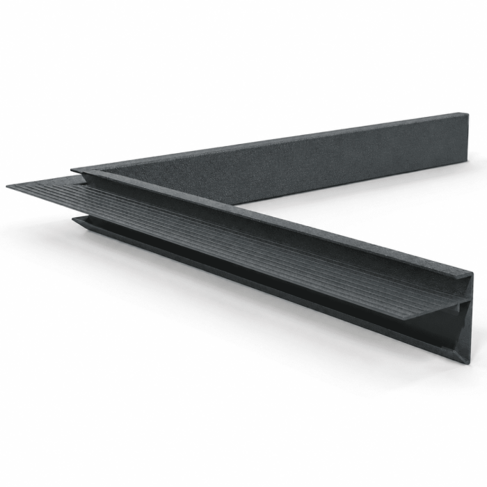 Aluminium Binnenhoek Antracietgrijs, RAL7016 45 x 45 x 500 mm STRUCTUURLAK