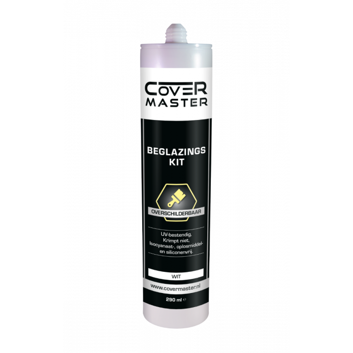 CoverMaster Beglazingskit 290 ml wit - voorkant