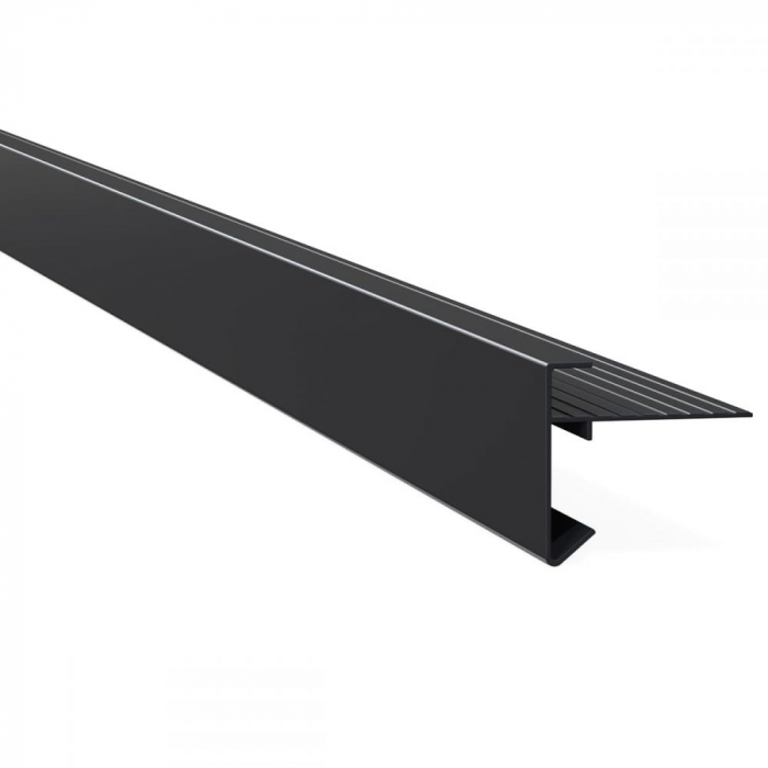 Aluminium Daktrim Zwartgrijs, RAL7021 45 x 45 x 2500mm 