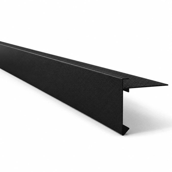 Aluminium Daktrim Zwart RAL9005 - 60 x 64 x 2500 mm STRUCTUURLAK