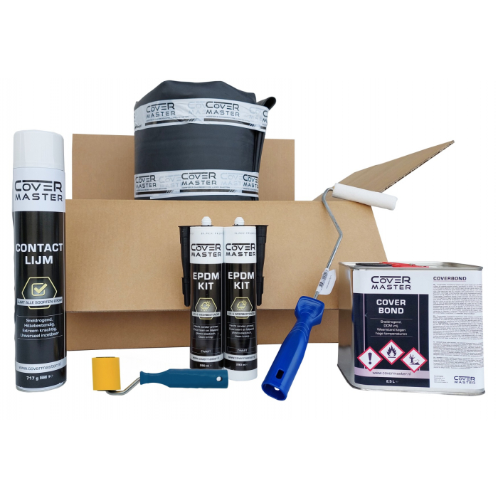 Europees EPDM Dakpakket compleet 1,20 mm dik - 3,50 meter breed