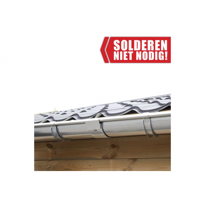 Verzinkte dakgootset compleet - dubbelzijdig - zink - 340-1360 cm