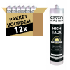 CoverMaster 12 stuks High Tack Kit 290 ml (wit) - pakketvoordeel