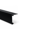 Aluminium Daktrim Zwart, RAL9005 35 x 28 x 2500 mm