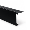 Aluminium daktrim Zwart RAL9005 45 x 45 x 2500 mm
