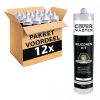 12 stuks Siliconen kit RAL 9010 310ml - pakketvoordeel
