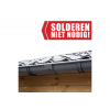 Verzinkte dakgootset compleet - vierkant - antraciet - 1480-2500 cm